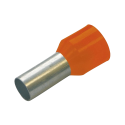 Haupa 270033 Geïsoleerde adereindhulzen 4 mm² kleurserie I, Frans, lengte 10 mm, oranje