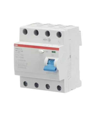 ABB F204A-40/0,3 FI Aardlekschakelaar 4 pool 40/0,3A ABB F204A-40/0,3 FI Aardlekschakelaar 4 pool 40/0,3A
