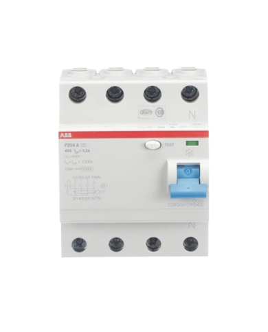 ABB F204A-40/0,3 FI Aardlekschakelaar 4 pool 40/0,3A ABB F204A-40/0,3 FI Aardlekschakelaar 4 pool 40/0,3A