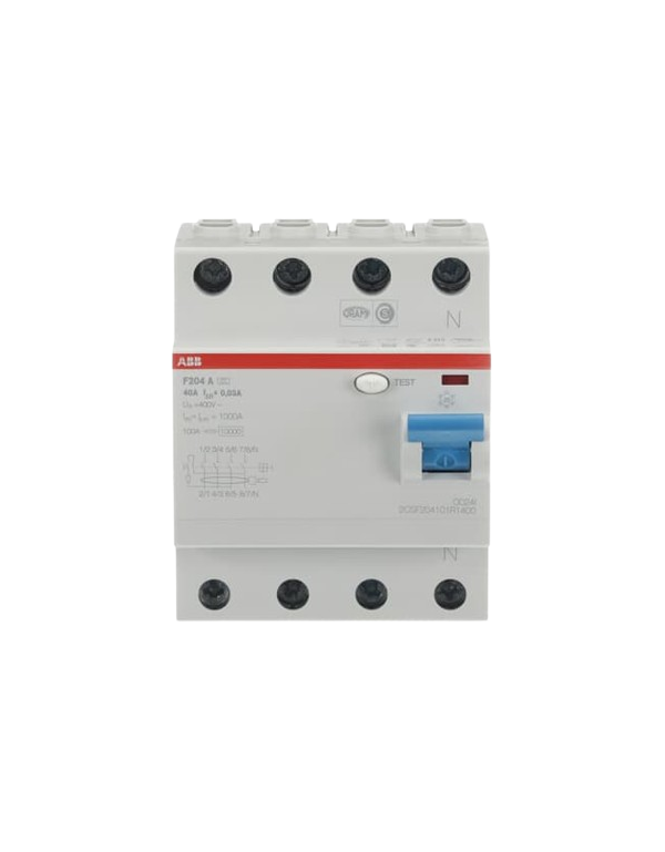 ABB F204 A-40/0,03 F204A-40/0,03 Aardlekschakelaar (RCD) 4P, Type A, 40A, 30mA 2CSF204101R1400