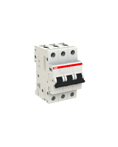 ABB S203M-C50 stroomonderbreker 3P 50A C-karakteristiek, 10 kA ABB S203M-C50 stroomonderbreker 3P 50A C-karakteristiek, 10 kA