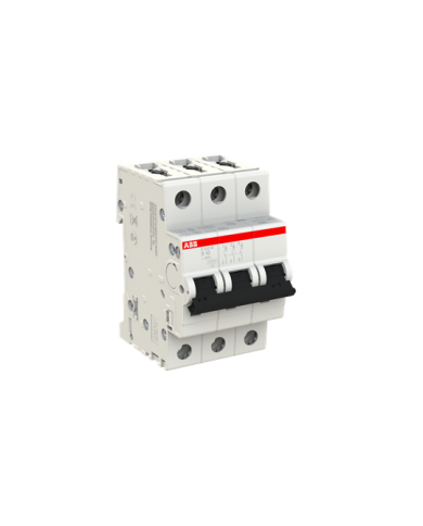ABB S203M-B40 stroomonderbreker 3P 40A B-karakteristiek, 10 kA ABB S203M-B40 stroomonderbreker 3P 40A B-karakteristiek, 10 kA