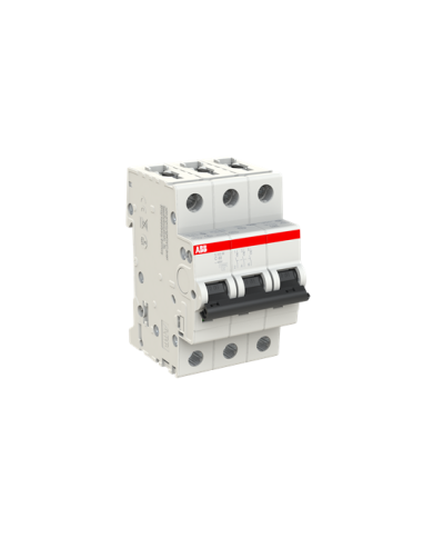 ABB S203M-C40 stroomonderbreker 3P 40A C-karakteristiek, 10 kA ABB S203M-C40 stroomonderbreker 3P 40A C-karakteristiek, 10 kA