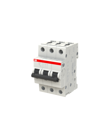 ABB S203M-C40 stroomonderbreker 3P 40A C-karakteristiek, 10 kA ABB S203M-C40 stroomonderbreker 3P 40A C-karakteristiek, 10 kA