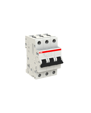 ABB S203M-B32 stroomonderbreker 3P 32A B-karakteristiek, 10 kA ABB S203M-B32 stroomonderbreker 3P 32A B-karakteristiek, 10 kA