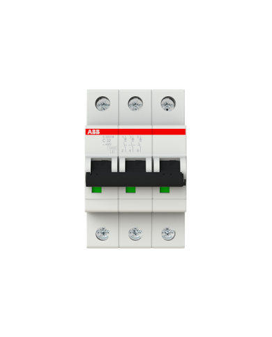 ABB S203M-C32 stroomonderbreker 3P 32A C-karakteristiek, 10 kA
