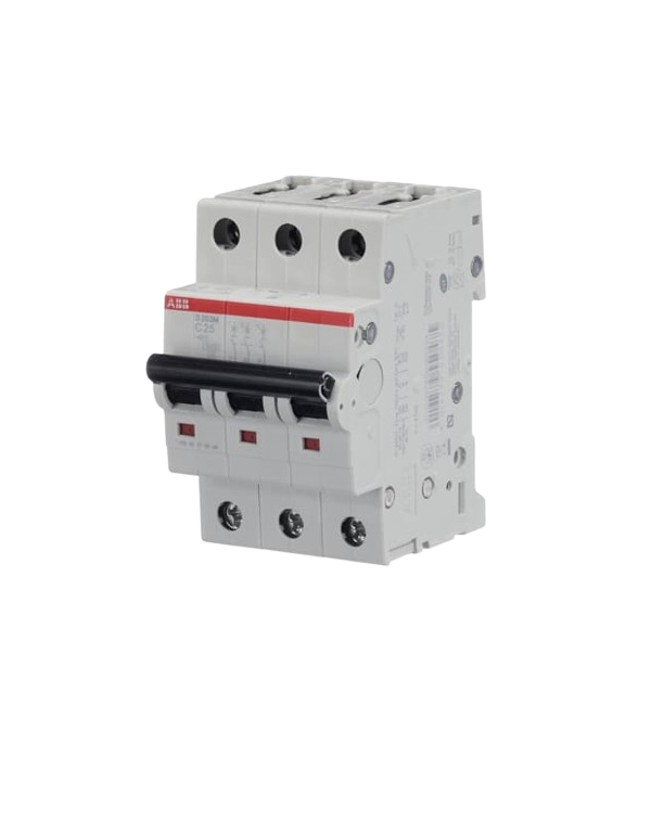 ABB S203M-C25 stroomonderbreker 3P 25A C-karakteristiek, 10 kA