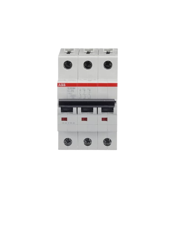 ABB S203M-C25 stroomonderbreker 3P 25A C-karakteristiek, 10 kA