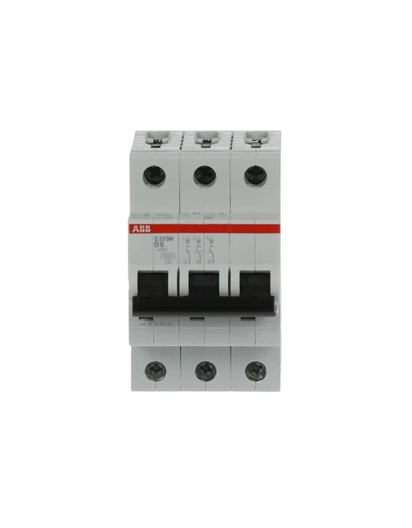 ABB S203M-B6 stroomonderbreker 3P 6A B-karakteristiek, 10 kA