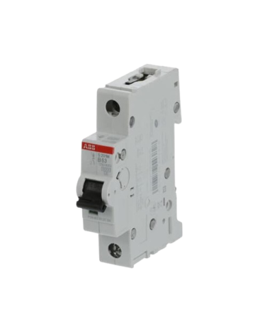ABB S201M-B63 stroomonderbreker 1P 63A B-karakteristiek, 10 kA ABB S201M-B63 stroomonderbreker 1P 63A B-karakteristiek, 10 kA