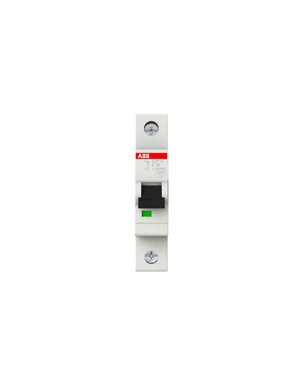 ABB S201M-C50 stroomonderbreker 1P 50A C-karakteristiek, 10 kA