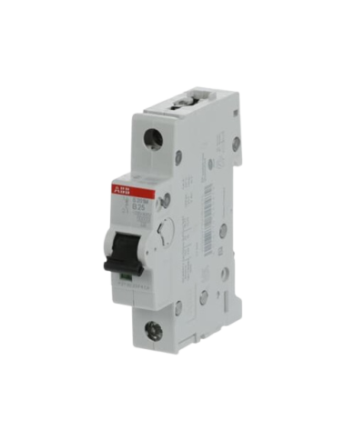 ABB S201M-B25 stroomonderbreker 1P 25A B-karakteristiek, 10 kA ABB S201M-B25 stroomonderbreker 1P 25A B-karakteristiek, 10 kA