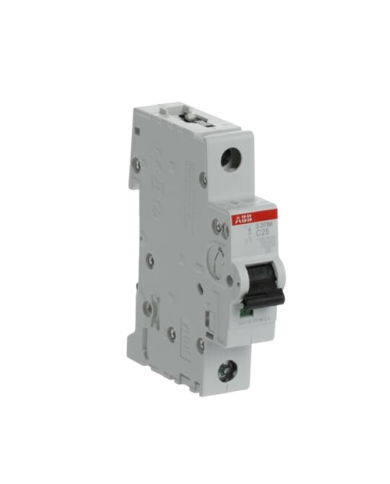 ABB S201M-C25 stroomonderbreker 1P 25A C-karakteristiek, 10 kA ABB S201M-C25 stroomonderbreker 1P 25A C-karakteristiek, 10 kA