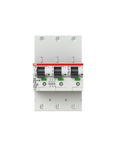 ABB S751/3DR-E35 Selectieve hoofdschakelaar LS SHU E-Char., 25kA, 35A, 3x1Pole