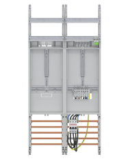 Striebel & John DF27U11B Compleet veld 40A 1 meter & 1 reserve, 48TE, BH3, 2-veld, 16 mm²