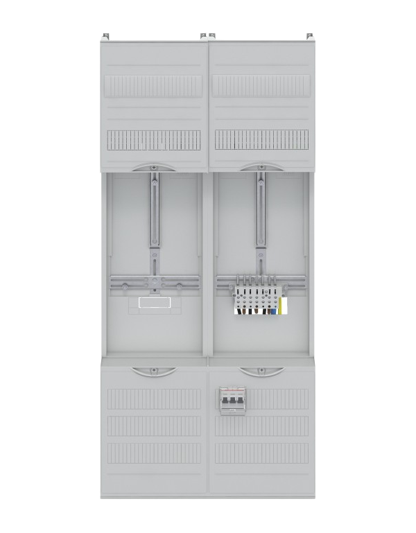 Striebel & John DF27U11B Compleet veld 40A 1 meter & 1 reserve, 48TE, BH3, 2-veld, 16 mm²