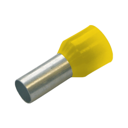 Haupa 270818 Geïsoleerde adereindhulzen 6 mm² DIN kleurenserie, lengte 12 mm, geel