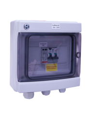 AC Box 32A 230VAC 300mA eenfasig 5-6kW voor fotovoltaïsche installatie AC Box 32A 230VAC 300mA eenfasig 5-6kW voor fotovoltaïsche installatie